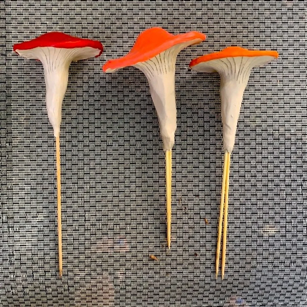 SET OF 3 Custom order Garden Stake Mushrooms 🍄